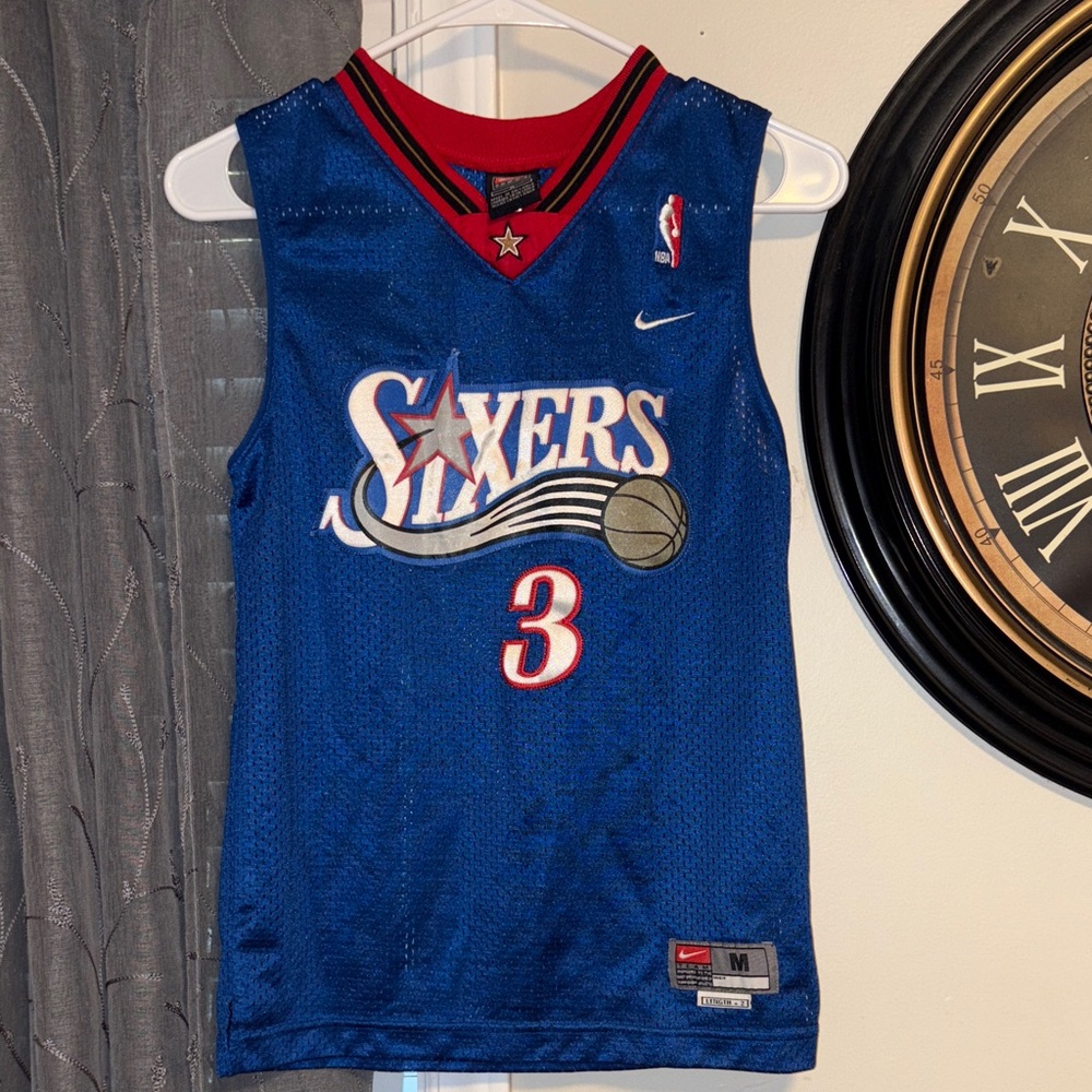 Nike Sixers Blue and Red Jersey